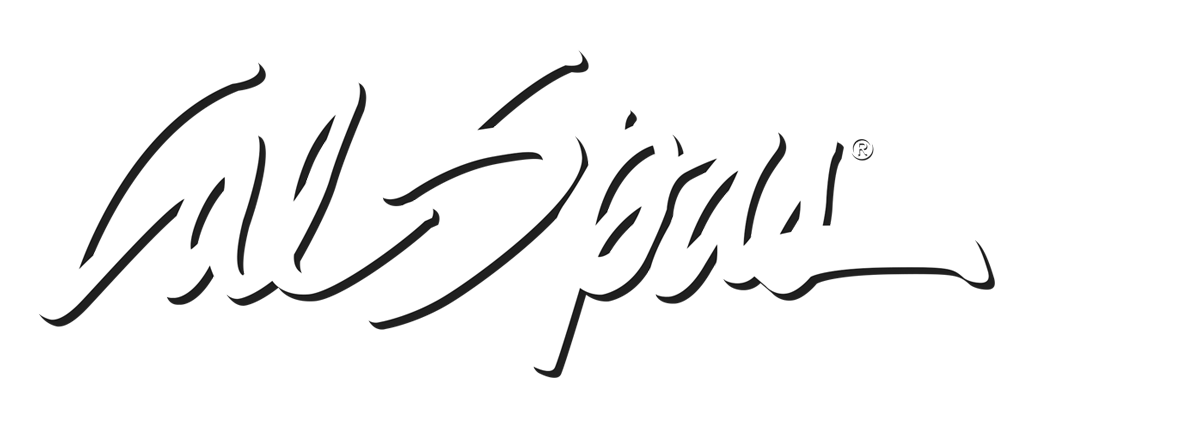 Calspas White logo hot tubs spas for sale Laguna Niguel